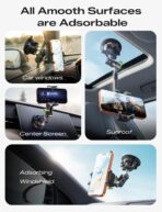 MAGIC JOHN Car Phone Holder, Ultra-Durable Mteal Phone Holders for Your Car, 360° Rotation Cell Phone Car Mount for Windshield, Suction Cup Car Phone Mount for iPhone Samsung All Smartphone - Image 2