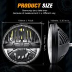 UNI-SHINE 7 inch LED Headlight 2PCS Round LED Headlamp High Low Beam DOT Approved H6024 Compatible with Wrangler JK LJ TJ CJ - Image 7