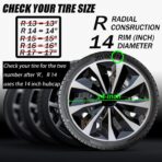 Hubcaps Wheel Covers Replacement R14 Size Hub Cap Universal-Fit Steel Wheel Rim Caps ABS Tire Cover Snap on Most Car Truck SUV Sedan -Set of 4（14-inch，Silver-Black） - Image 2