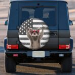 Funny Raccoon Spare Tire Cover Black White American Flag 14 Inch Wheel Protector for Truck SUV Trailer Camping Rv Tire Covers - Image 3