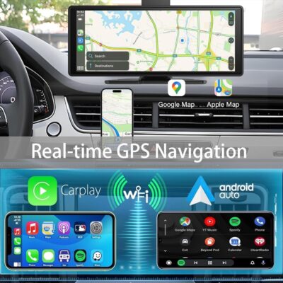 Wireless Carplay Screen for Car 10.26" 4K 360 Rotation Dash Cam Carplay&Android Auto Car Stereo 1080p Backup Camera GPS Navigation/Mirror Link/Voice Control/Siri/FM Satellite Radio Receiver - Image 3