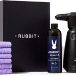 Electric Plus Kit, Waterless Car Wash Kit, Rechargeable Electric Sprayer, Foam 2.0 Solution, 6 Reusable Microfiber Towels, & Air Freshener, Car Cleaning Supplies, 9 Piece Auto Cleaning Kit