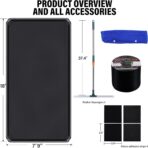 Garage Floor Mat, Garage Car Mat - Non-Slip Waterproof Containment Mat, Heavy Duty Durable Protection, Easy to Clean & Install, Perfect for Garage, Workshop, Parking (7'9"W x 21'L) - Image 2