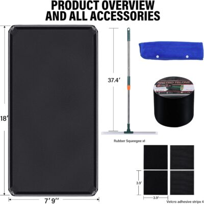 Garage Floor Mat, Garage Car Mat - Non-Slip Waterproof Containment Mat, Heavy Duty Durable Protection, Easy to Clean & Install, Perfect for Garage, Workshop, Parking (7'9"W x 21'L) - Image 2