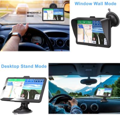Car GPS Navigation 7 Inch Truck Navigator Latest Maps Touch Screen Vehicle GPS Commercial Trucker Voice Navigation Speeding Warning Free Lifetime Update of Maps - Image 4