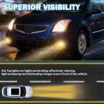 Halogen Fog Light Replacement for Nissan Altima 2008-2013/Rogue 2008-2015/Maxima 2009-2014/Versa 2012-2016/Murano 2015-2016/Pathfi Driver and Passenger Side - Image 6