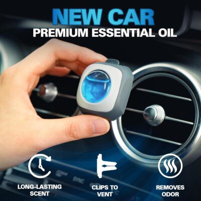 Air Jungles New Car Scent Car Air Freshener Vent Clip, 6 Count Long Lasting Up to 180 days, Natural Essential Oil Car Fragrance for Women and Men, Odor Eliminator - 4ml Each - Image 2