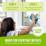 E-Cloth Microfiber Window Cleaning Cloth Kit - Glass Cleaning Cloth for Windows, Mirrors, Cars, Lenses, Eyeglasses, & More, Streak Free Clean, Machine Washable Reusable Towel - Alaskan Blue (2 Kits) - Image 3
