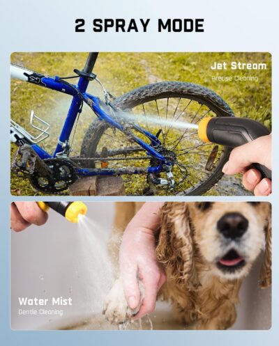 Fanttik NB8 Nano Portable Cordless Electric Sprayer w/2.1Gal Tank, Retractable Spray Head, 2600mAh Lithium Battery, IPX5, 72-98PSI, Portable Pressure Washer for Garden, Camping Shower and Pet Cleaning - Image 7