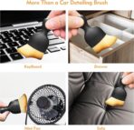 Car Interior Cleaning Brush Car Duster Interior with Ultra Soft Bristles Auto Detailing Brushes Dusting Car Accessories for Dashboard, AC Vents, Leather, Scratch-Free (1Pack) - Image 5