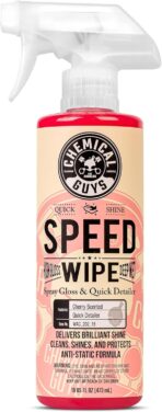 Chemical Guys Speed Wipe Quick Detailer - High Gloss, Streak-Free Shine, Detail Spray for Cars, Trucks, Motorcycles, RVs, and More, Safe on Paint, Glass, Wheels, and Trim, Cherry Scent, 16 fl oz