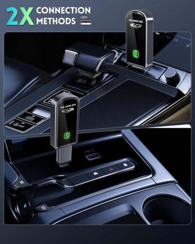 Wireless CarPlay Adapter for Apple iPhone iOS 10+ & Cars from 2015+, Mini Edition, Convert Factory Wired to Wireless CarPlay Dongle Plug & Play GPS Digital Media Receiver (Brushed Cobalt Blue) - Image 9