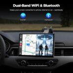 Volam 9'' Carplay Screen with Net-Flix YouTube and AHD Backup Camera Upgraded Wireless Android Auto Screen Portable AI Magic Video Box Built-in Apps Voice Control Car GPS for iOS 10+ Android 11+ - Image 6