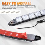 2PCS 9 LED Daytime Running Strip Lights, Bright 12V Car DRL Strip Light Kit, Flexible Spot Light Fog Lamp, Waterproof Vehicle Clearance Light Universal for Truck SUV Car - Image 5