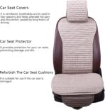 Suninbox Car Seat Covers Universal Car Seat Covers Pads Mat,Buckwheat Hull Bottom Seat Covers for Cars,Cooling Seat Covers Breathable Comfortable Ventilated (Beige Front Seat) - Image 3