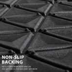 CAR PASS Bling Diamond Car Mats Rubber Floor Mats Full Set Anti-Slip 3D Rhombus Waterproof Trim to Fit Liner Universal Glitter Crystal Sparkly Shining Rhinestone Girl Women SUV Sedan Van, Black Silver - Image 8