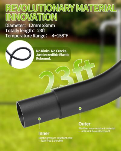 Cordless Pressure Washer Battery Powered; 990PSI Cordless Power Washer with 6-in-1 Nozzle, 23FT High-Elastic Hose, 21V Battery&Charger; Home Portable Handheld Pressure Washer Cleaner (EnduringGreen) - Image 6