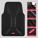 Rubbermaid Car Mat Full Set, Universal Trim-to-Fit Heavy-Duty Car Floor Mats – 4-Piece Set for All Weather Protection – Durable Rubber Mat for Cars, Trucks, SUVs & Vans-Black - Image 4