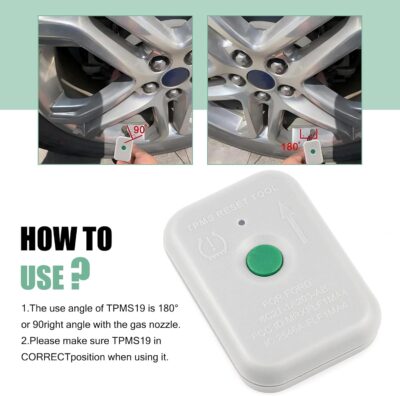 Car TPMS Programming Tool, Portable Compact Tire Pressure Monitor Sensor, TPMS Reset Tool 8C2T-1A203-AB, Compatible with Ford Lincoln Mercury Mazda Series Vehicles 2005-2024 (White) - Image 5