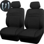 CAR PASS 3D Air Mesh Car Seat Covers Two Front Seats Only, Universal Seat Covers for Car Fit SUV,Vans,Sedan,Trucks, Breathable Automotive Interior Seat Covers Airbag Compatible (Black)