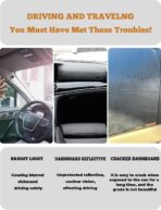 Dash Cover Mat Compatible with Toyota Camry 2007 2008 2009 2010 2011 Camry Dashboard Cover Mat Interior Accessories Nonslip Dash Board Protector Mat Sunshade Anti Glare Pad Carpet (Gray) - Image 3