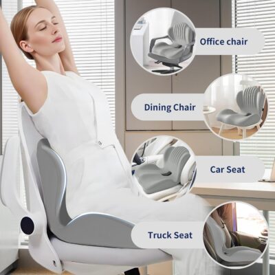 Lotarrotta Ergonomic Car Seat Cushion with Lumbar Support for Truck Driver, Multi - Purpose Orthopedic Seat Pillow for Office Chair, Car, Dining Chair as Gift, Sciatica Relief for Back, Hip, Leg Pain - Image 2