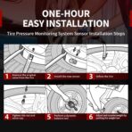 Marsflex Tire Pressure TPMS Sensor - Fit for Toyota Sequoia Sienna Tundra, 315MHz Tire Pressure Monitoring System Set of 4, OE 42607-0C070, 42607-08010, 42607-0C030, 42607-0C050, 42607-0C060 - Image 6
