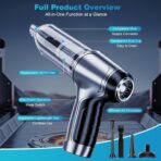 Handheld Vacuum Cordless Hand Rechargeable Car Vacuums with Best Suction Held, 18000Pa Strong Suction, Pumping and Inhaling, Low Noise, for Home and Car - Image 3