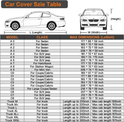 Kayme 6 Layers Car Cover Waterproof All Weather for Automobiles, Outdoor Full Cover Rain Sun UV Protection with Zipper Cotton, Size A2 3XL Universal Fit for Sedan (186-193 inch) - Image 6