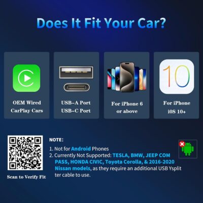 Wireless CarPlay Adapter for iPhone 2026 Upgrade - Stable Connection Convert Wired to Wireless Compatible with Cars 2018+, iOS 10+ (USB-C) - Image 8