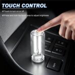 Car Interior USB LED Night Light, Portable Touch dimmable Car Ambient Lighting Kit, Retro Mini Transparent Glass Bottle Lamp Decorations for Vehicle Camping Bedroom Hallway, Pack of 2(White) - Image 4