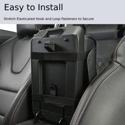 Arm Rest Cover for Car, Microfiber Leather Car Center Console Cover with 2 Storage Bags, 2 Cup Holders and a Tissue Box, Universal Car Console Covers Accessories, Black - Image 4