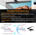 Veharvim Sun Visor Extender for Cars, Polarized Car Visor Extender Sun Blocker UV400, Adjustable Visor Extension, Clip on Sun Visor for Car, Universal, Glare, UV Protector (Large(1 Pack)) - Image 8