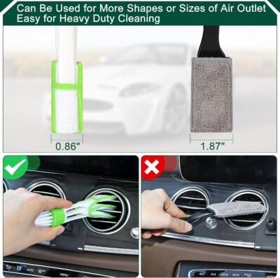 Car Interior Duster Detail Brushes, Soft Bristles Brush Car Accessories for Cleaning Dashboard Air Vent Crevice, Detailing Dusting Tool Kit for Auto Truck SUV RV - Image 7