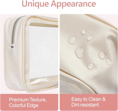 PACKISM Clear Makeup Bag - TSA Approved Toiletry Bag for Carry-on & Checked Luggage, Water Resistant Car Storage Organizer with Reinforced Seams - Image 9