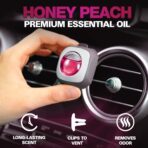 Air Jungles Honey Peach Scent Car Air Freshener Vent Clip, 6 Count Long Lasting Up to 180 days, Natural Essential Oil Car Fragrance for Women and Men, Odor Eliminator - 4ml Each - Image 2