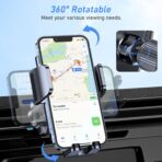 Blukar Car Phone Holder Mount, Super Stable Air Vent Cell Phone Car Mount with 2025 Metal Hook Clip, 360° Rotation,One Button Release for iPhone, Galaxy, Google, and All Other Smartphones - Image 5