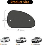 2026 New Upgrade Car Window Shades for Side Window 25"X15"(2 Pack),Car Window Shade for Baby Suction Cup,Sun Shade Side Window Can Blocks 99.98% UVR - Image 2