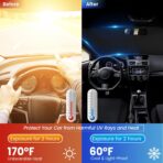 Windshield Sun Shade - Windshield Sun Shade Foldable Offers Ultimate Protection for Car Interior UV Protection Car - Image 3