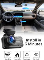 JOMISE 4K Dash Cam Front and Rear with 5Ghz WiFi GPS, Dual Dashcam with 64GB Card, 3" Screen, Night Vision, 24H Parking Mode – Reliable Dash Camera for Family Cars, Rideshare Drivers, and Trucks - Image 6