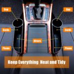 Car Seat Gap Filler Organizer Between Front seat car Organizer and Storage Box, Auto Premium PU Leather Console with Cup Holder, Car Pocket for Interior Essentials (for Driver Side) - Image 2