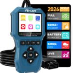 OBD2 Scanner Diagnostic Tool, Check Engine Light Car Code Reader with Reset, Battery Tester, Live Data, Freeze Frame, I/M Readiness, Car Scanner Diagnostic Tool for All OBDII Car After 1996
