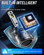 NOVSIGHT 880 LED Fog Light Bulbs - 6500K White 60W 13000LM Bright 899 885 893 LED Fog Lights, Plug and Play Fast Cooling Fog Light Bulbs Replacement, IP68 Waterproof, Pack of 2 - Image 6