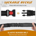 Double Dog Seat Belt, Steel Cable Chew Proof Dog Car Accessories Headrest Restraint Dog Car Seatbelt for Medium Large Dogs Chewer Heavy Duty 2 Dogs Dog Seatbelts Connect Harness in Vehicle - Image 5