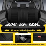 LINGVIDO Front Car Seat Covers, Faux Nappa Leather, Airbag Compatible and Waterproof Protectors for Sedans SUVs, Breathable Anti-Slip Interior for Commuters and Rideshare, Black - Image 5