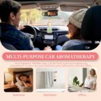 6 Pack Car Air Freshener, Long Lasting Natural Essential Oil Fragrance Diffuser - Pink Sparkle Champagne, Moonlit Gardenia & Nocturne Rose, Hanging Female Perfume Car Accessories Decor Gift - Image 9