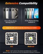 2026 Wireless CarPlay & Android Auto Adapter, One-Click Switch, 3s Auto Reconnect, A9 Chip, Bluetooth 6.0, 5.8GHz WiFi, Plug & Play, with USB-C & Right-Angle Cables - Image 9