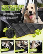 Dog Car Seat Cover, 600D Heavy Dute Durable Car Seat Cover for Dogs Pets, 100% Waterproof Scratch Proof Nonslip Dog Hammock for Cars, Seat Covers Protector with Seatbelt for Pet Sedan SUV Trucks - Image 5