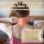 2 Pack Car Neck Pillow PU Leather Automotive Headrest Pillow for Car Support Neck Pain Relief Universal Car Pillow (Beige) - Image 4