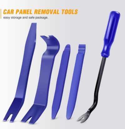 GOOACC 5PCS Auto Trim Removal Tool Kit No-Scratch Pry Tool Kit for Car Door Clip Panel & Audio Dashboard Dismantle -5PCS - Image 8